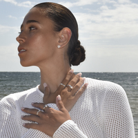 Avila Zircon Love Heart Earrings (Silver)