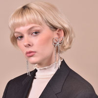 Annelise Catwalk Diamante Earrings (My ears are pierced)