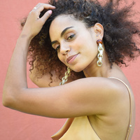 Tahiti Nude Twists Dangle Earrings (my ears are pierced)