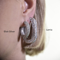 Lamia Diamnate-embellished U-hoop Earrings