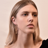 Daeja Modern Paper Clip Statement Earrings