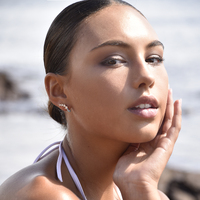 Gabrielle Pastel Diamante Climber Earrings (Blue)