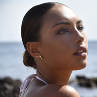 Gabrielle Pastel Diamante Climber Earrings (Green)