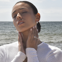 Merritt Artsy Pearl Frame Earrings