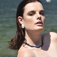 Magda Baroque Pearl Stud Earrings