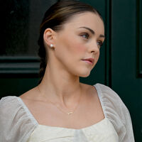Ora Freshwater Pearl Stud Earrings (Gold Posts)