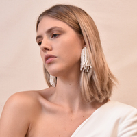 Leuuine Pure Love Pearl Tassel Earrings