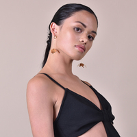 Jeane Modern Petal Drop Earrings (for pierced ears)