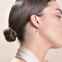 Vianca Artsy Face To Face Earrings (Silver)