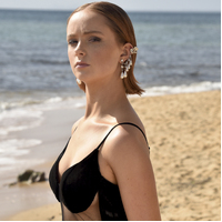 Florian Shimmer Dangle Climber Earrings