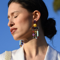 Belle Rhinestone Splash Drop Earrings