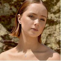 Miray Dainty Opal Stud Earrings (Silver)