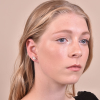 Silvi Pearl Leaf Stud Earrings