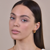 Klara Modern Gold Chic Huggie Earrings
