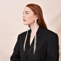 Opal Catwalk Long Drop Earrings (my ears are pierced)