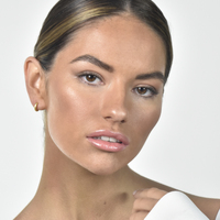 Edda Textured Dainty Sleeper Hoop Earrings (Gold Vermeil)