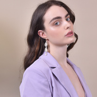 Lyria Runway Style Shell Drop Earrings