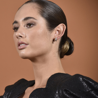 Archie Artsy Twin Curve Earrings (Silver)