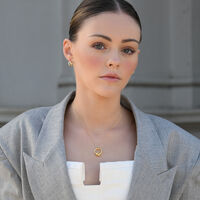Asta Sculptural Twin Line Earrings (Gold)