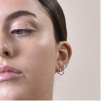 Simone Twin Loop Earrings (Silver)