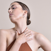 Veronique French Twisted Hoop Earrings (Silver)