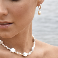 Adley Pearl Drop Earrings (Silver)