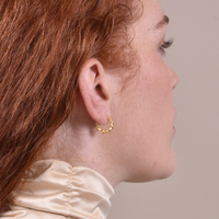 Maya Gold Filled Twisted Huggie Earrings