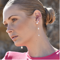 Flo Ear Contour Cuff Earring Single Piece (Silver)