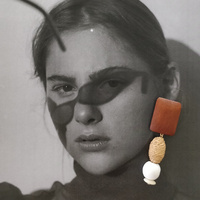Giulia Wooden Drop Earrings (my ears are pierced)
