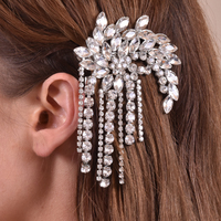 Irina Luxury Rhinestone Tassel Barrette