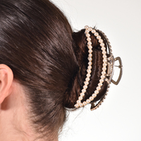 Cordelia Crescent Pearly Hair Claw - Large