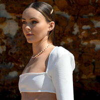 Meret Rose-hue Freshwater Pearl Hair Clip