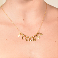 24K Gold Name Pendant Necklace - 7 Letters