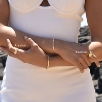 Alexine Gold Vermeil Ripple Open Ring