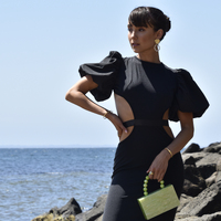 Lorena Artsy Resin Clutch (Lime Green)