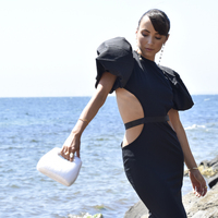 Elka Artsy Resin Clutch (Pearl White)