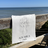 She Is Aquarius Eco Zodiac Muse Tote Bag