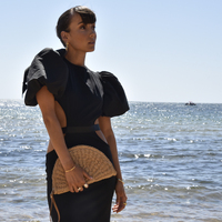 Vana Natural Hand Woven Straw Bag (Tan)