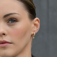 Jaune Textured Teardrop Huggie Earrings (Gold)