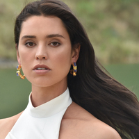 Donatella 22K Natural Raw Sapphire Earrings