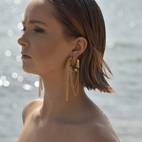 McKenna 24K Bowl Chain Earrings (Imperfect)