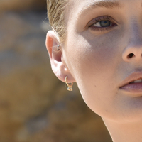 Augusta Beaded Zirconia Drop Earrings (Gold Vermeil)