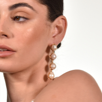 Esmerelda Luxury Baroque Pearl Earrings - Gold