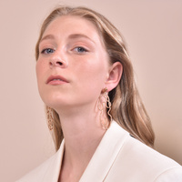 Eimear Female Body Line Art Earrings (my ears are pierced)