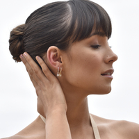 Beatriz Diamante Padlock Drop Earrings (Gold Vermeil)