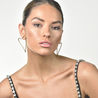 Ayla Sculptural Love Heart Earrings 