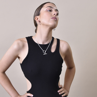 Abel Minimalist U Huggie Earrings (Silver)