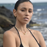 Liana Bow Tie Hoop Earrings (Gold)