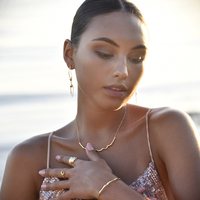 Georgina Art Deco Bralette Earrings (Gold)