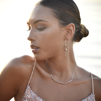 Georgina Art Deco Bralette Earrings (Silver)